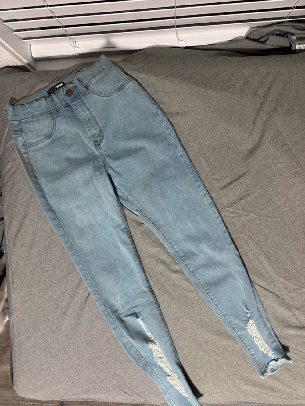 Fashion Nova Light Blue High-Rise Denim Jeggings